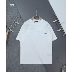 [BALENCIAGA] 발렌시아가 빈티지 웨이브자수 로고 라운드 반팔 티셔츠