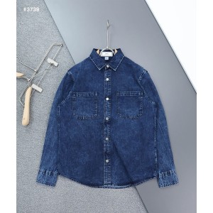 [AMI] 아미 하트 클래식 워싱 데님 셔츠