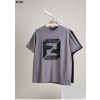 [FENDI] 팬디 FF 자수 knitting 로고 코튼 저지 티셔츠