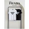 [PRADA] 프라다 남여공용 블랙삼각로고 프린팅 반팔티