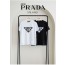 [PRADA] 프라다 남여공용 블랙삼각로고 프린팅 반팔티