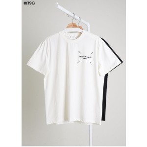 [Maison Margiela] 메종마르지엘라 3D 스티치 넘버링 브러쉬드 그래픽 코튼 반팔 티셔츠