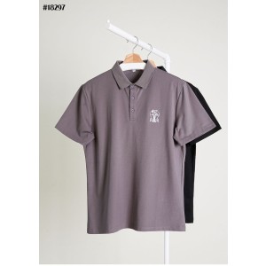 [BRUNELLO CUCINELLI] 브루넬로 쿠치넬리 시그니처 자수 로고 베이직 폴로 셔츠