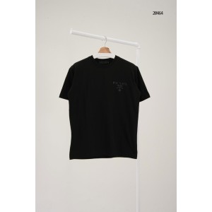 [PRADA] 프라다 톤온톤 엠보 로고 코튼 반팔 티셔츠