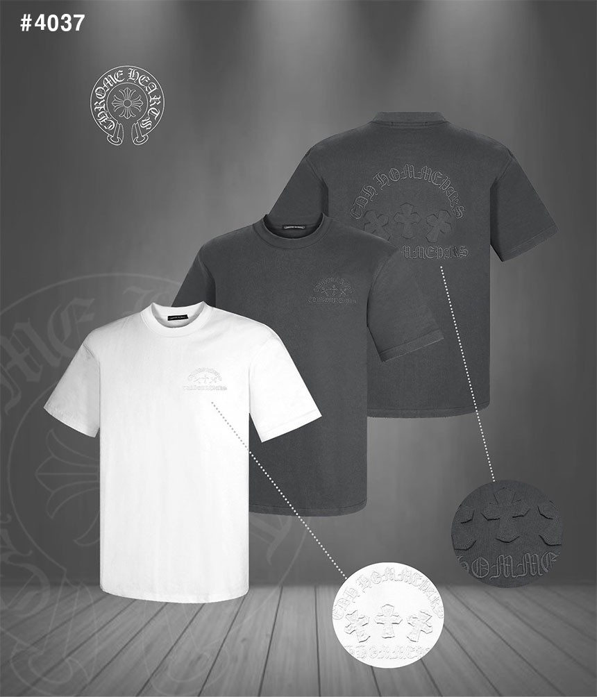 [Chrome Hearts] 크롬하츠 트리플 자수 레터링 티셔츠