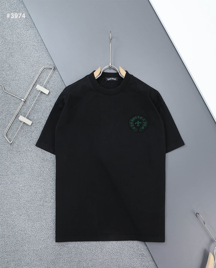 [Chrome Hearts] 크롬하츠 홀스슈 자수로고 빈티지 워싱 반팔 티셔츠