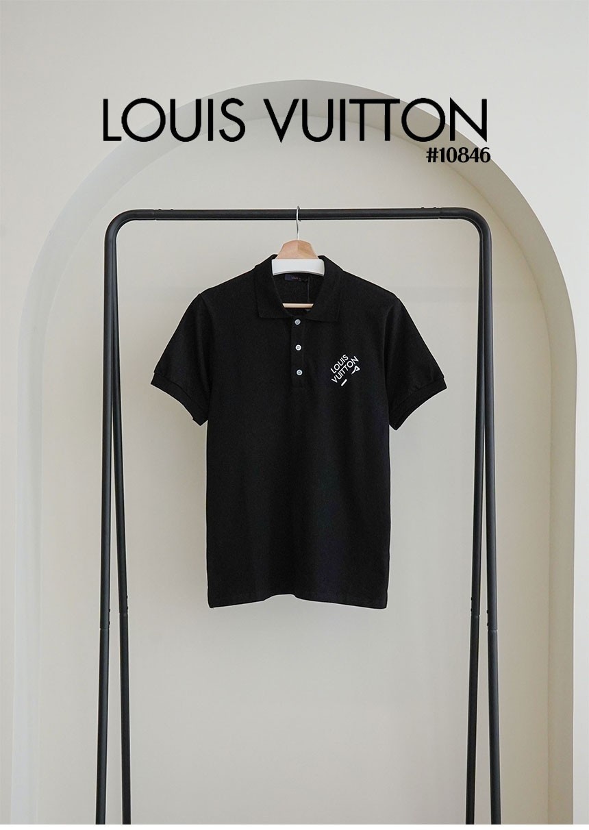 [LOUIS VUITTON] 루이비통 시그니처 쇼트슬리브 카라티셔츠