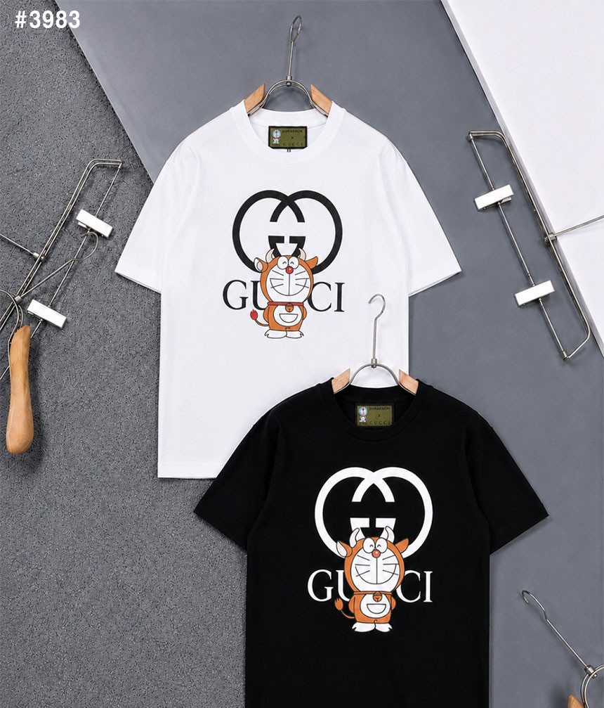 [GUCCI] 구찌 X 도라에몽 콜라보 GG 프린팅 티셔츠