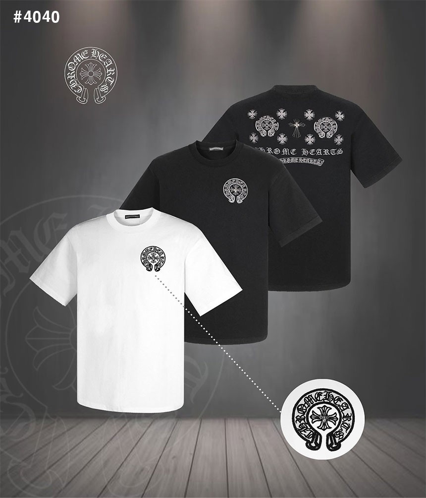 [Chrome Hearts] 크롬하츠 홀스슈 자수로고 티셔츠