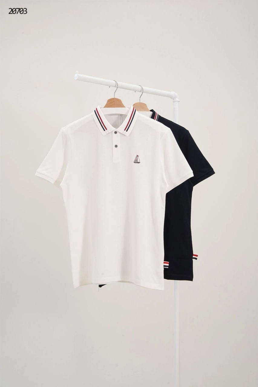 [THOM BROWNE] 톰브라운 세일보트 패치 폴로 반팔 티셔츠
