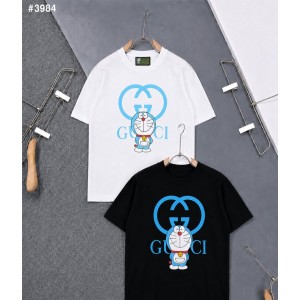 [GUCCI] 구찌 X 도라에몽 콜라보 인터로킹 GG 블루 프린팅 티셔츠