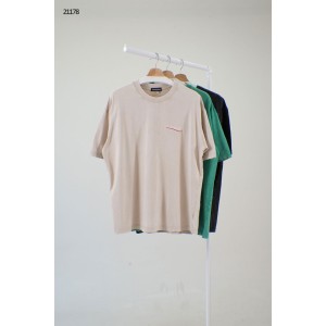 [BALENCIAGA] 발렌시아가 가먼트 워싱 웨이브 레터링 자수 반팔 티셔츠