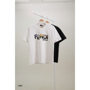 [FENDI] 펜디 시그니처 텍스쳐 레터링 포인트 반팔 티셔츠