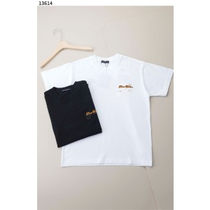 루이비통 [Louis Vuitton] 수입고급 브러쉬드 로고 코튼 크루넥 티셔츠 신상입고