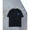 [Chrome Hearts] 크롬하츠 빈티지 홀스슈 데님 로고 자수 라운드 반팔 티셔츠