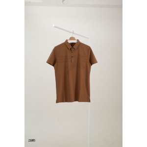 [BURBERRY] 버버리 쿨링 냉감 원단 시그니처 EDK 자가드 카라 반팔 티셔츠
