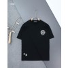 [Chrome Hearts] 크롬하츠 CH 플로랄 자수로고 라운드 반팔 티셔츠
