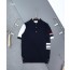[THOM BROWNE] 톰브라운 밀라노 배색 사선 4바 카라 반팔 니트