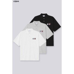 [MAISON KITSUNE] 메종키츠네 더블 폭스 헤드 패치 클래식 카라티