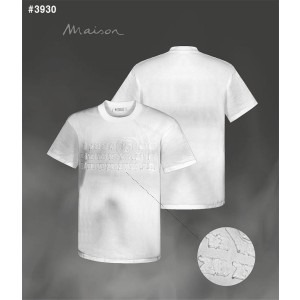 [Maison Margiela] 메종마르지엘라 더티워싱 넘버링 자수 라운드 오버핏 티셔츠