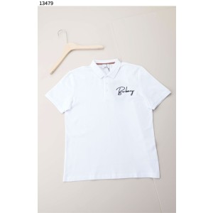 버버리 [BURBERRY] 시그니처 로고 자수 화이트 폴로 카라티 신상입고