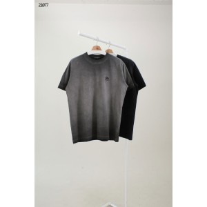 [BALENCIAGA] 발렌시아가 빈티지 워싱 레터링 자수 반팔 티셔츠